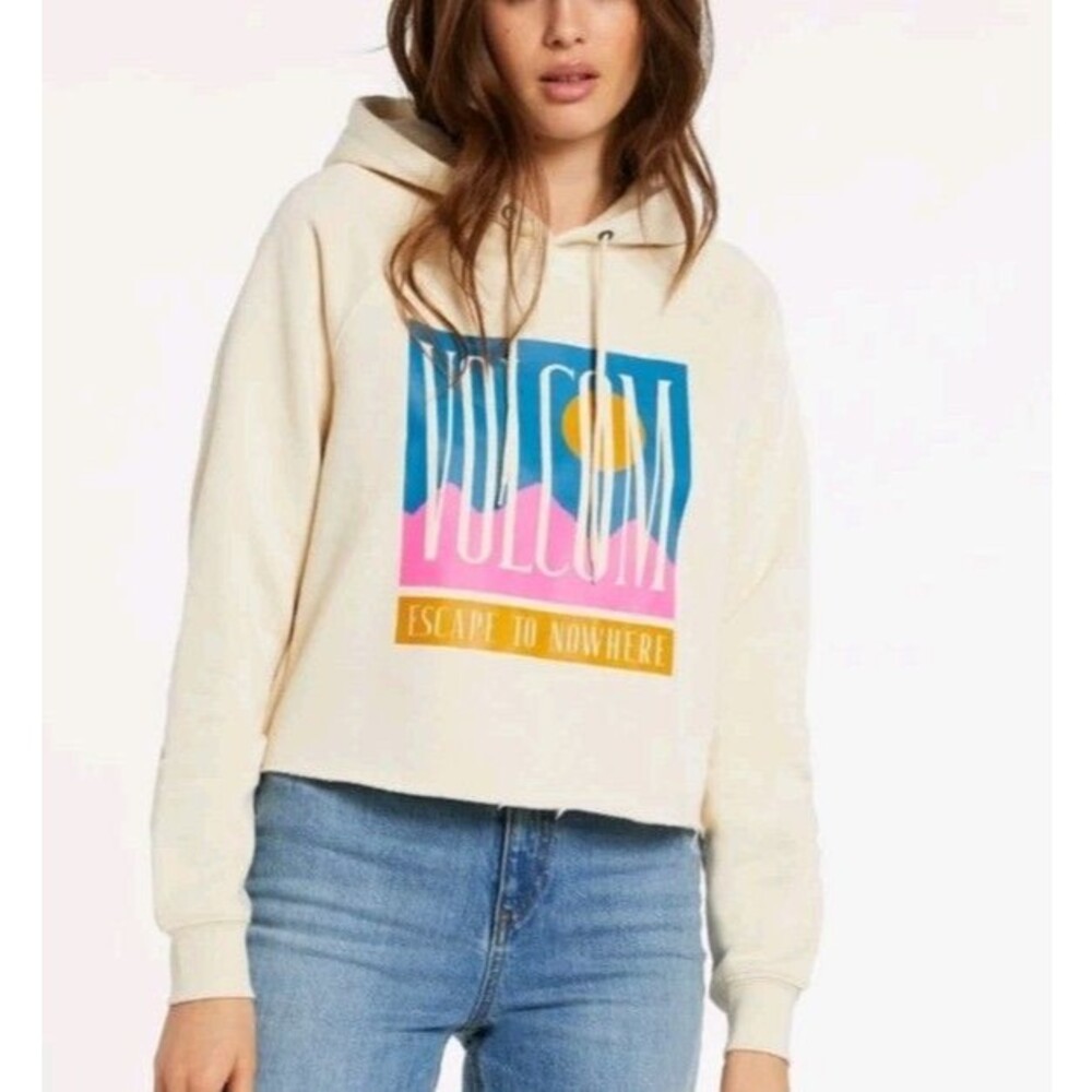 Volcom Escape‎ to Nowhere cropped hoodie sweatshirt girls XXL